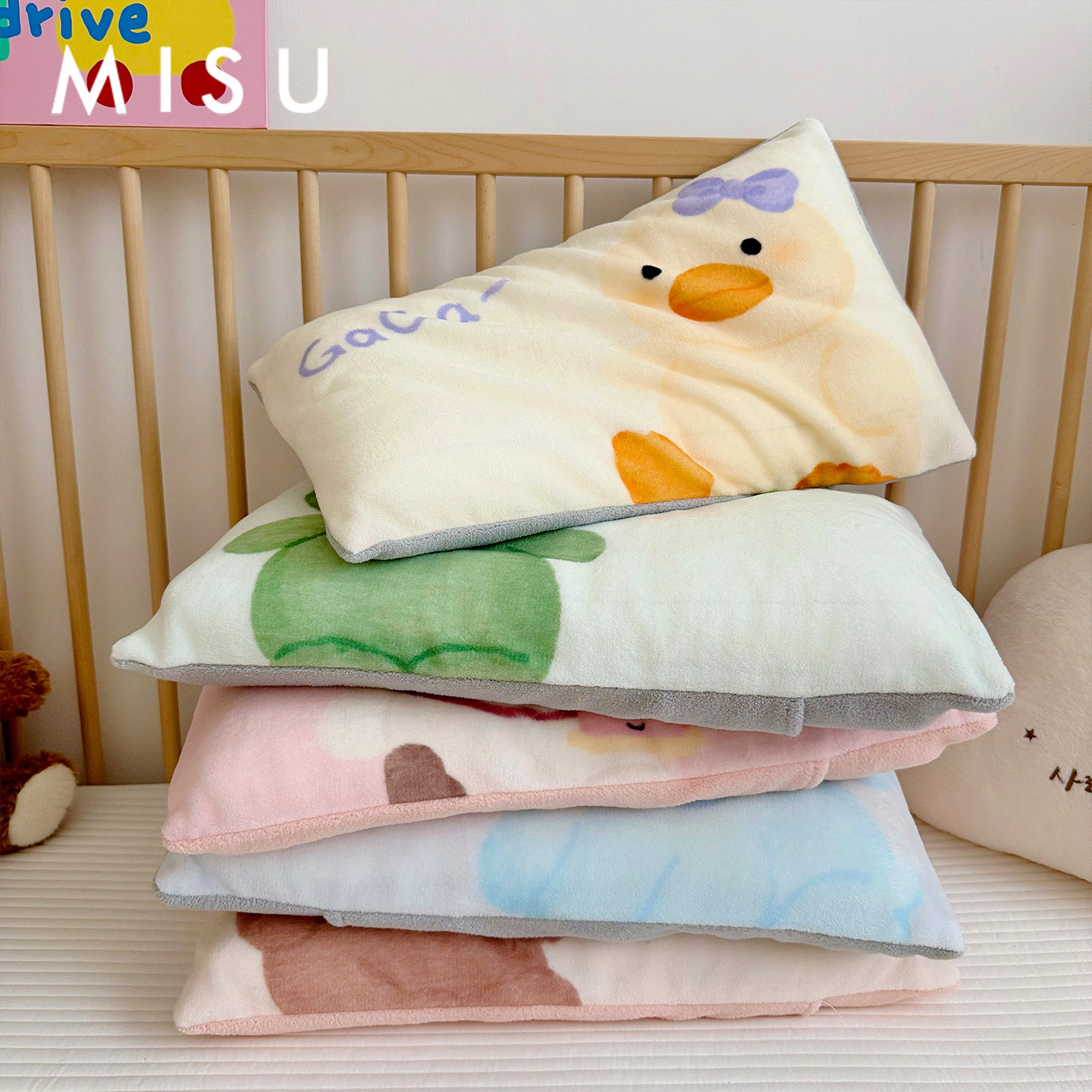 米苏卡通牛奶绒儿童枕套秋冬季幼儿园宝宝枕头套珊瑚绒枕芯套枕罩,淘宝优惠券,粉丝福利购,淘宝优惠卷