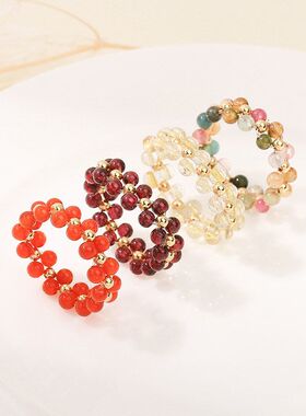 戒圈精致天然戒指编织自然风指环