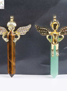 爱情丘比特天使之翼水钻包邮项链