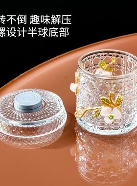 转转摆件扩香石天然水晶玻璃碗