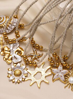 女轻奢小众不锈钢饰品项链粗绳