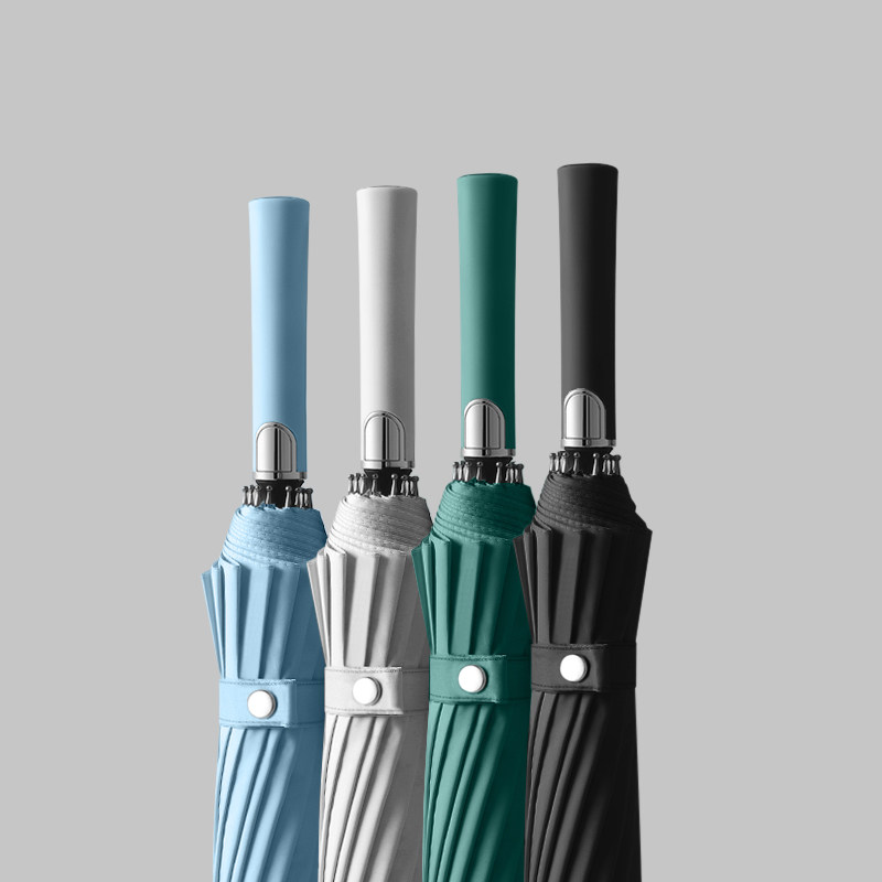 美度16骨黑胶加固抗风晴雨两用长柄伞防晒防紫外线女黑胶伞M1609