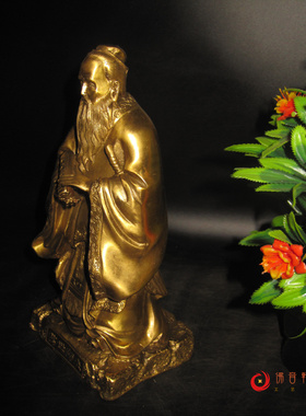 包邮孔子像孔圣人儒家学派创始人大成至圣先师万世师表神佛像铜像