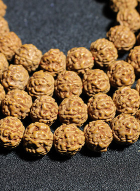 厂家文玩小金刚菩提子手串原桩满肉纹5五瓣男女108颗佛珠手串