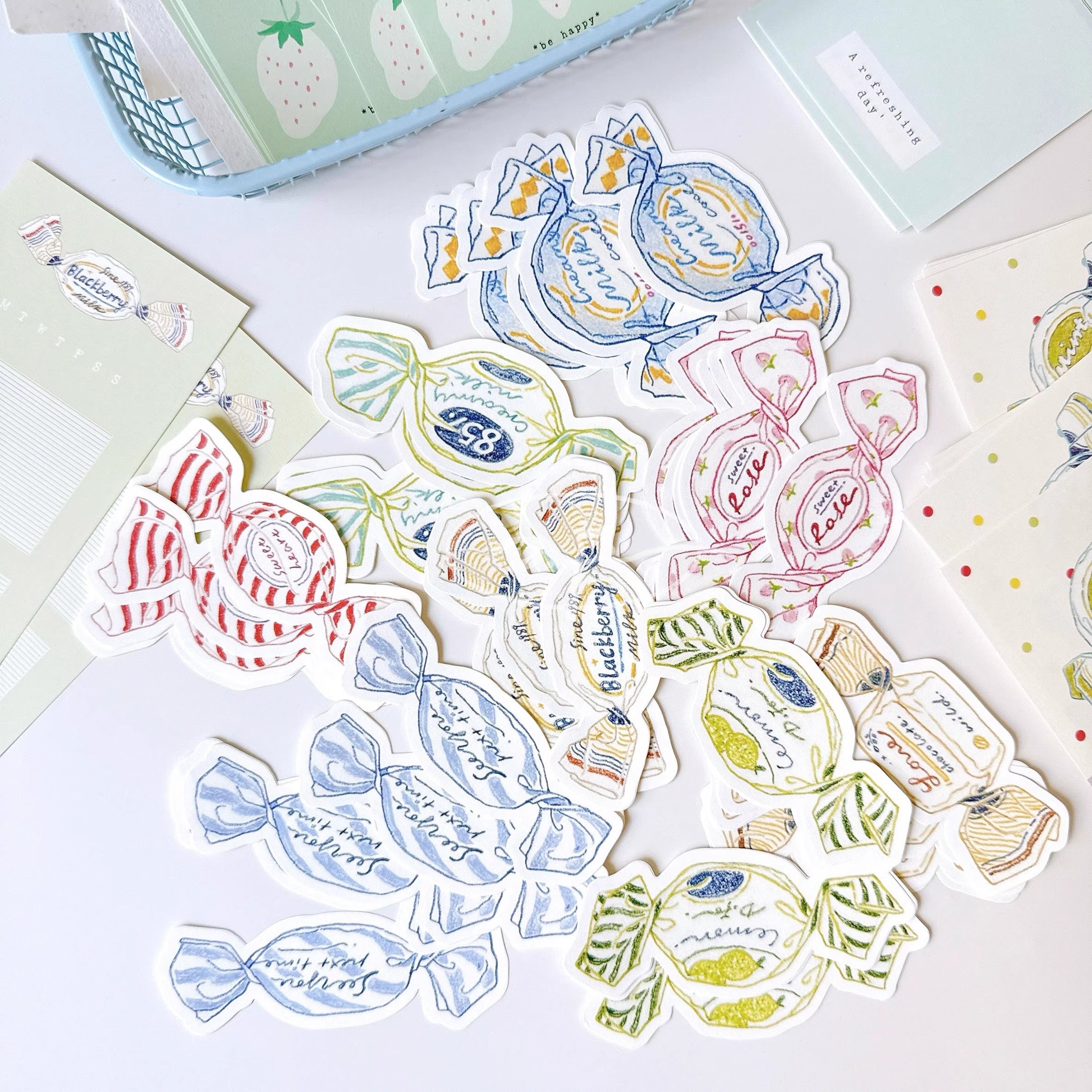 【循环分装 】多弗集物 糖果系列胶带贴纸卷便签手绘彩铅盐系清新,淘宝优惠券,粉丝福利购,淘宝优惠卷