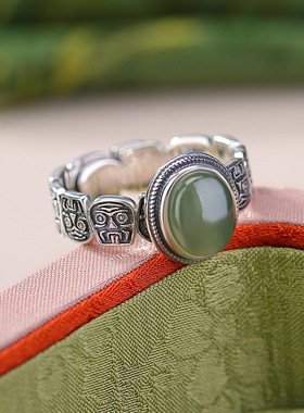 本月新品限时优惠和田玉戒指女