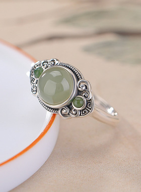 本月新品限时优惠晴水玉戒指女