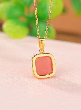 本月新品限时优惠水红南红项链