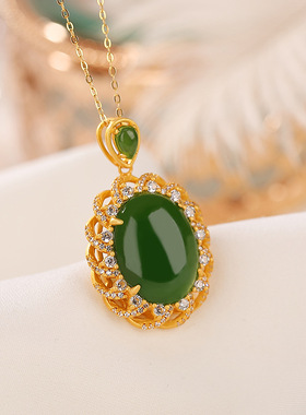 本月新品限时优惠碧玉吊坠项链