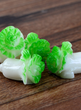 迷你树脂小摆件可爱藤条箩筐迷你蔬菜白菜植物装饰微景观拍摄道具