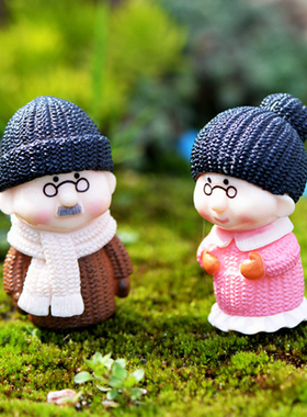 微景观盆栽摄影卡通人物小摆件