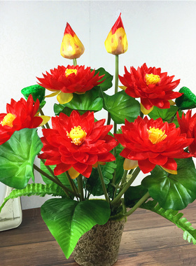 包邮仿真莲花荷花供佛装饰绢花
