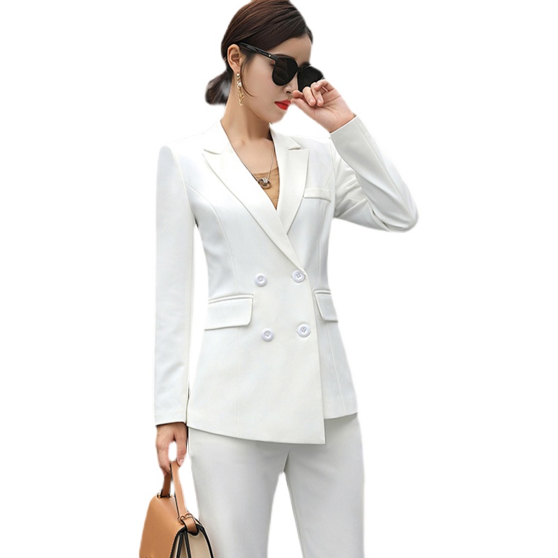 白色西装外套女神范春秋季气质职业套装2024新款高级感小个子西服-图3