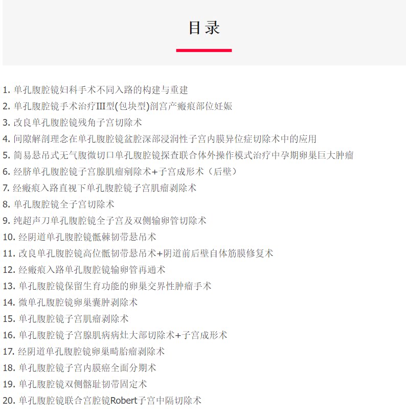 U盘版 单孔腹腔镜妇科系列手术shi频集锦 陈继明 中华医学电子音像出版社 供妇产科医师及研究生阅读参考 子宫腺肌瘤 子宫腺肌病