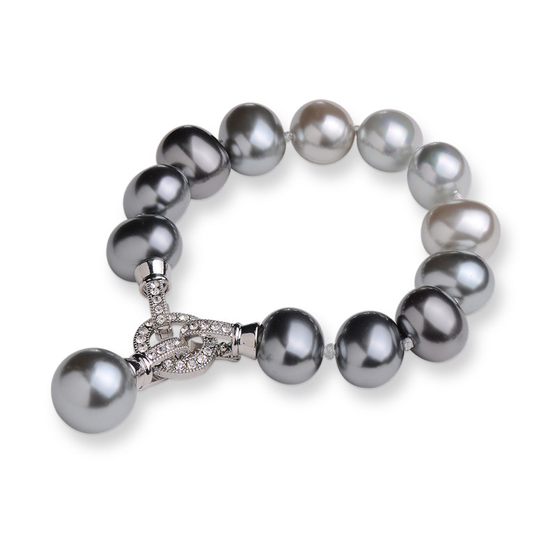 原创设计异形巴洛克珍珠女ins手链 晶柜手链