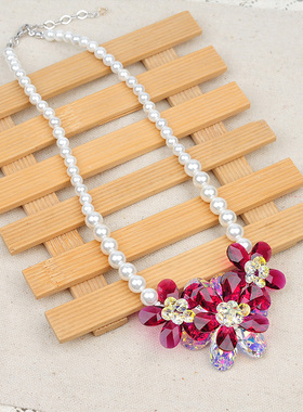 水晶短款韩版饰品百搭大气锁骨链