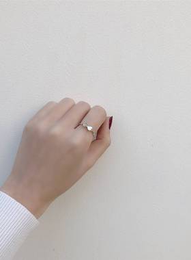 New s925 sterling silver ring female diamond-set open finger