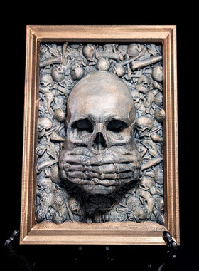 跨境新品骷髅头树脂相框挂件创意家居装饰品壁挂墙上工艺品小挂件