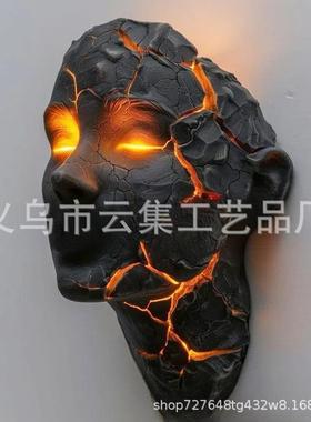 跨境新品Cracked Soul Wall Light破碎的灵魂壁灯树脂工艺品