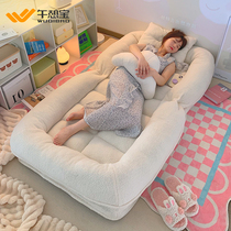 Folding Bed Lunch Break Single Deck Chair Sloth Couch Can Lie Sleeping Human Kennel Bedroom Sofa Backrest Tatami