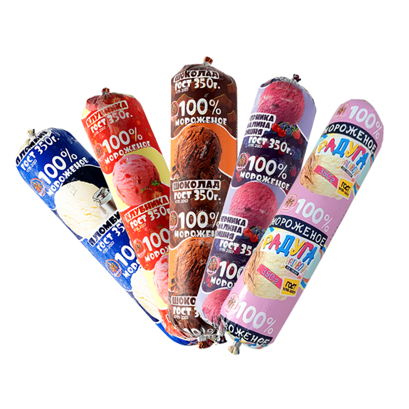 【两根】俄罗斯海象香肠冰淇淋350g 生牛乳草莓巧克力冰激凌 包邮 - 图3