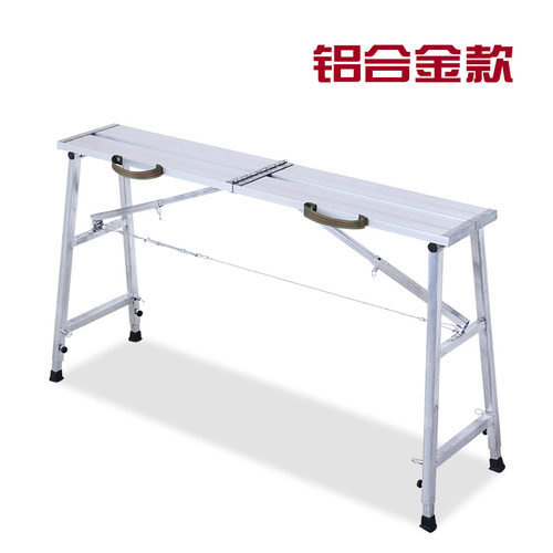 便携多功能加厚装修折叠马凳刮腻子伸缩升降脚手架工作平台梯子 - 图2