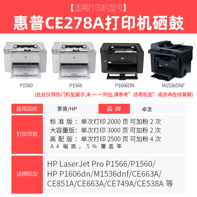 惠普1536硒鼓 适用惠普m1536dnf打印机硒鼓易加粉墨盒LASERJET - 图1