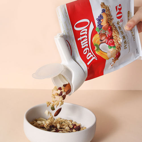 食品袋密封夹大号出料嘴零食封口夹瓶盖式出料口食物带嘴封口神器 - 图0