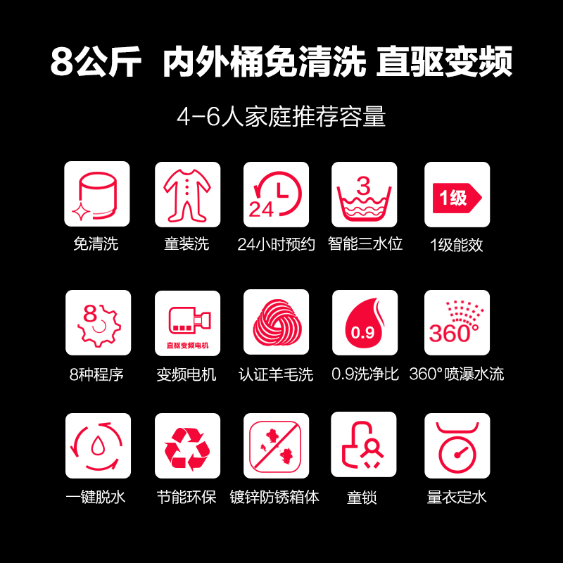 公斤智能家用全自动波轮洗衣机脱水 8 TB80V21D 小天鹅 Littleswan 公斤智能家用全自动波轮洗衣机脱水 8 TB80V21D 小天鹅 Littleswan