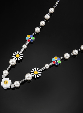 韩国段宜恩珍珠反战风情侣项链