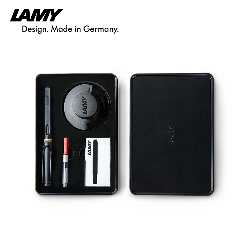 LAMY/凌美钢笔礼盒 safari狩猎系列黑色白色签字笔礼盒套装 德国 - 图1