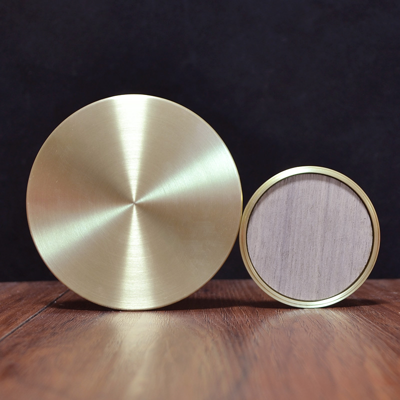 10厘米铜镜口袋镜随身化妆镜子便携圆形随身简约单面复古镜子纯铜-图2