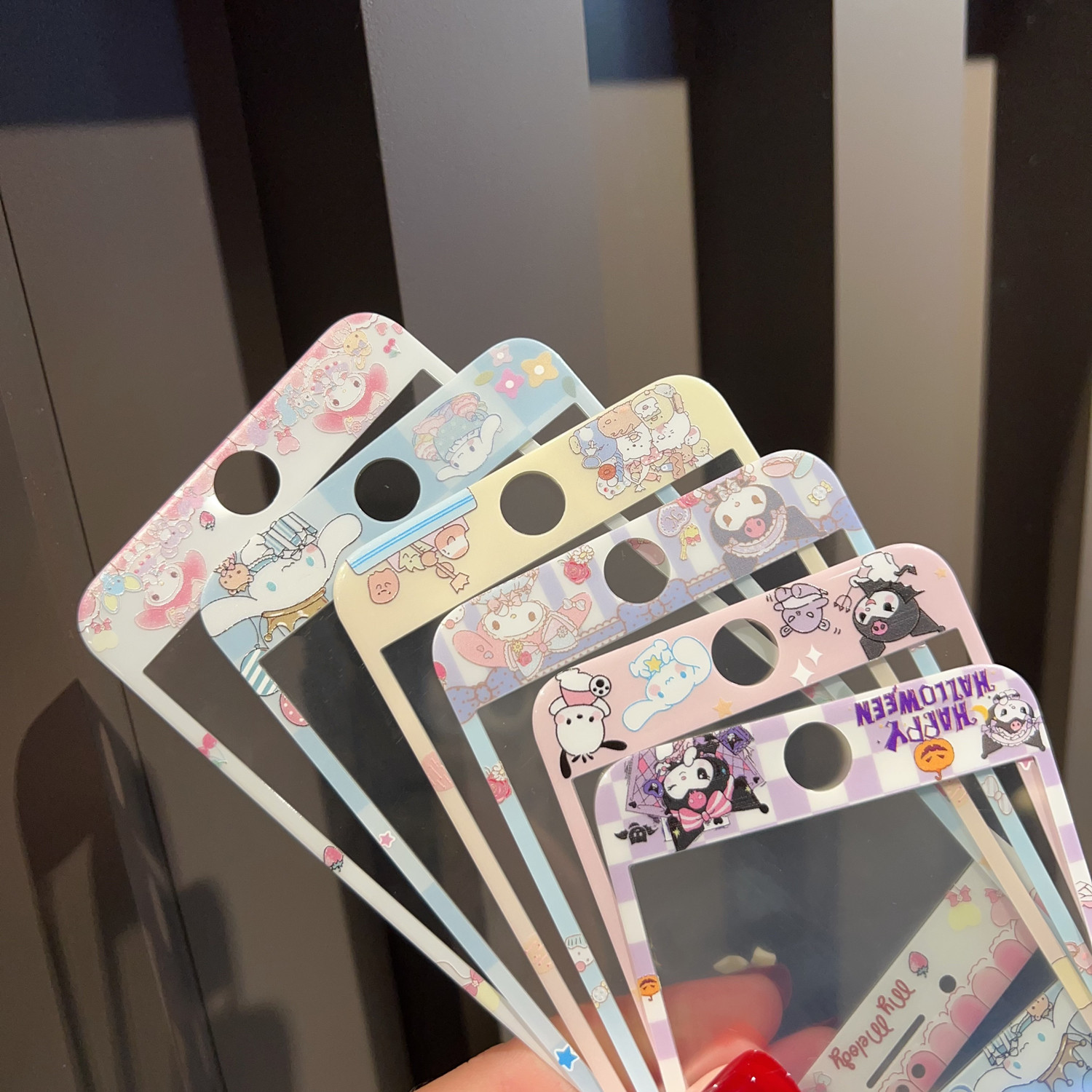 适用苹果7/8plus钢化膜4s/5s卡通手机膜SE2纳米软边6/6s/全屏贴膜