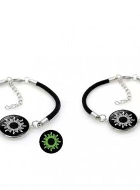 日月恋人二人闺蜜手链可夜光手环