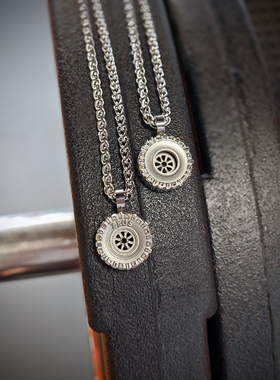 10年老店钛钢不掉色轮胎造型项链