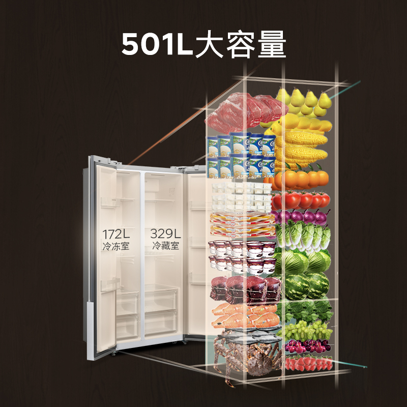 【安心嵌入】西门子501L双开门家用电冰箱白色官方超薄大容量NA20-图2