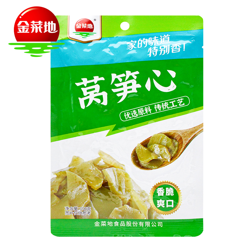 金菜地100g微辣莴笋心下面拌饭小菜泡菜酱腌菜咸菜蔬菜安徽特产 - 图0