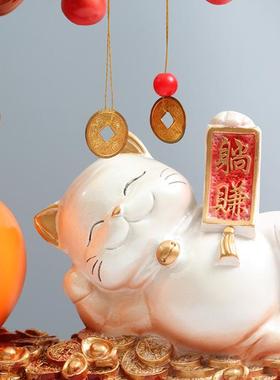 家居办公室招财猫摆件轻奢高档