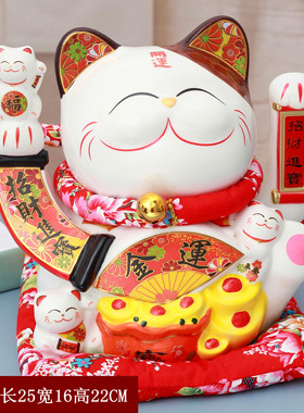 招财猫摇手开业收银台礼品摆件