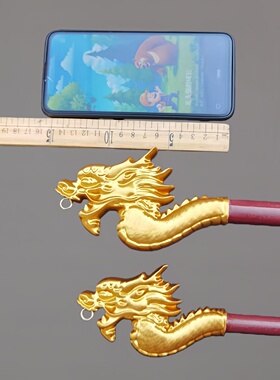 中式龙头龙首灯笼杆挑灯笼棍子