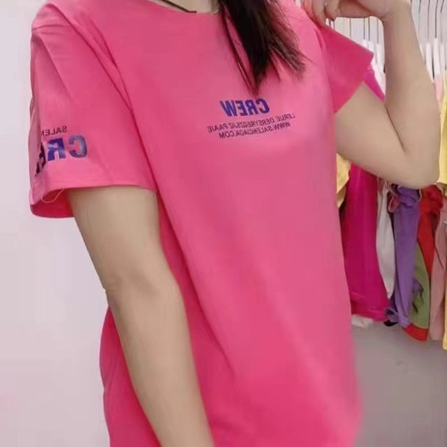 New short-sleeved Korean regular shoulder pure cotton top
