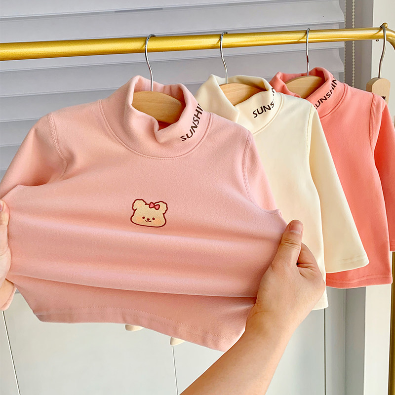 清仓 女童德绒高领T恤中小童加绒无骨打底衫宝宝秋冬保暖洋气上衣,淘宝优惠券,粉丝福利购,淘宝优惠卷