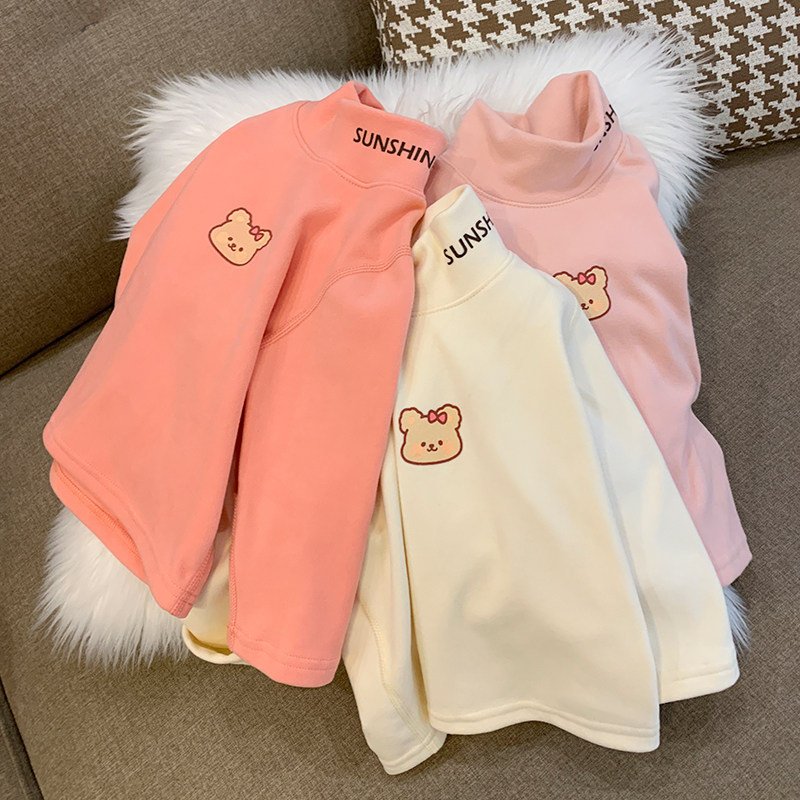 清仓 女童德绒高领T恤中小童加绒无骨打底衫宝宝秋冬保暖洋气上衣,淘宝优惠券,粉丝福利购,淘宝优惠卷