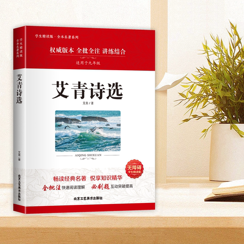 艾青诗选水浒传原著正版3册完整版北京工业美术出版社九年级上下册必读课外名著阅读书籍初三初中生语文教材配套阅读书目无删减 - 图0