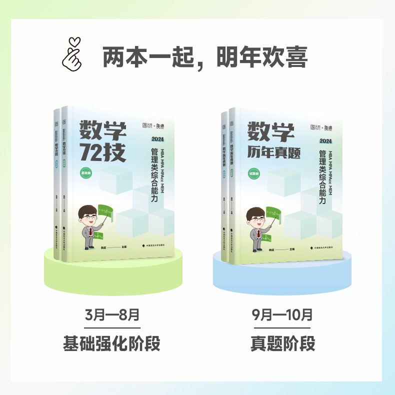 官方现货】韩超2024考研管理类联考 24韩超数学72技 mbampa mpacc199管理类联考综合能力搭数学分册管理类真题李焕逻辑历年真题 - 图3