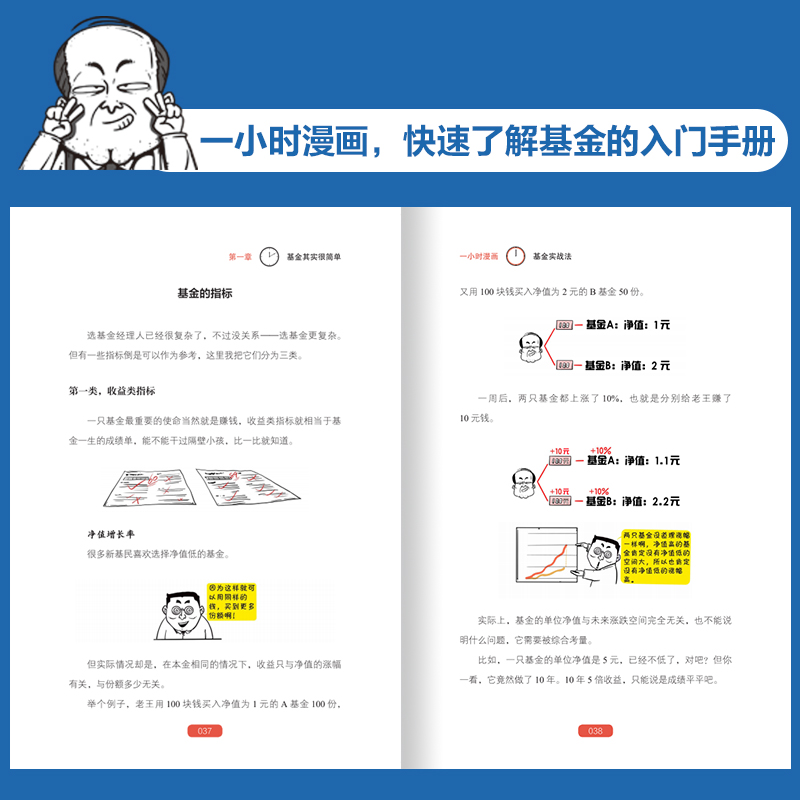 【2册】一小时漫画基金实战法+一小时漫画缠论实战法 管鹏 基金投资入门手把手教你买基金理财炒股书籍缠中说禅教你炒股票缠论解析 - 图2