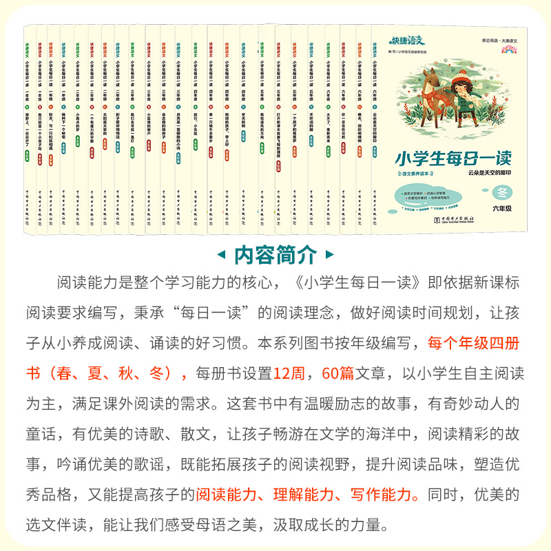 快捷语文小学生每日一读1-6年级晨读课本-第2张图片-提都小院