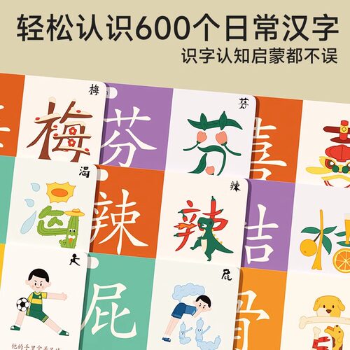 时光学幼儿象形识字闪卡幼小启蒙早教识字卡0-3-6岁幼儿认字启蒙 - 图2