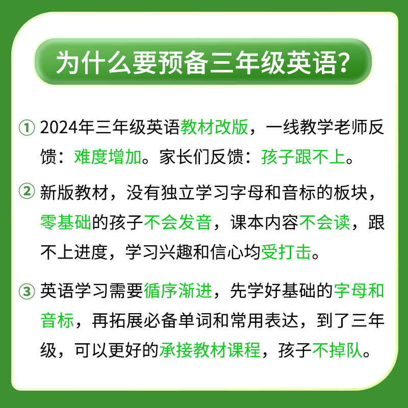 2025新小学英语零基础入门预备三年级英语26个英文字母48个国际音标450个必备单词150个常用表达视频音频彩绘同步小学启蒙英语