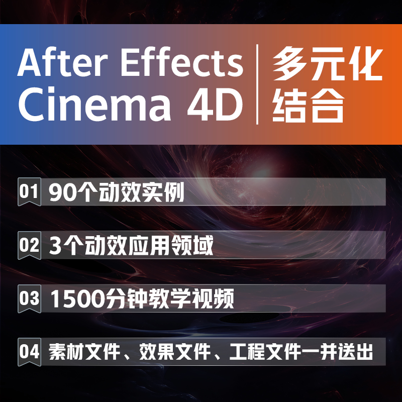 After Effects/Cinema 4D动效解构实战教程 UI动效制作教程书AE教程C4D书籍动画渲染零基础入门 - 图2